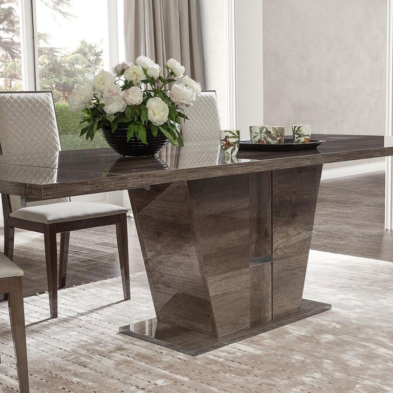 Modern Medea Pedestal Dining Table - 6 Seater - 160cm - Vintage Oak