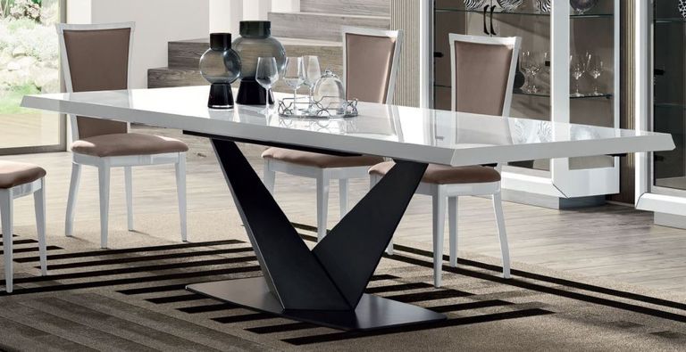 Elite Dining Table - Extending - with V Base - Bianco Antico - Variant Available
