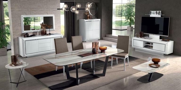 Elite Dining Table - Ceramic - Bianco Antico - Variant Available