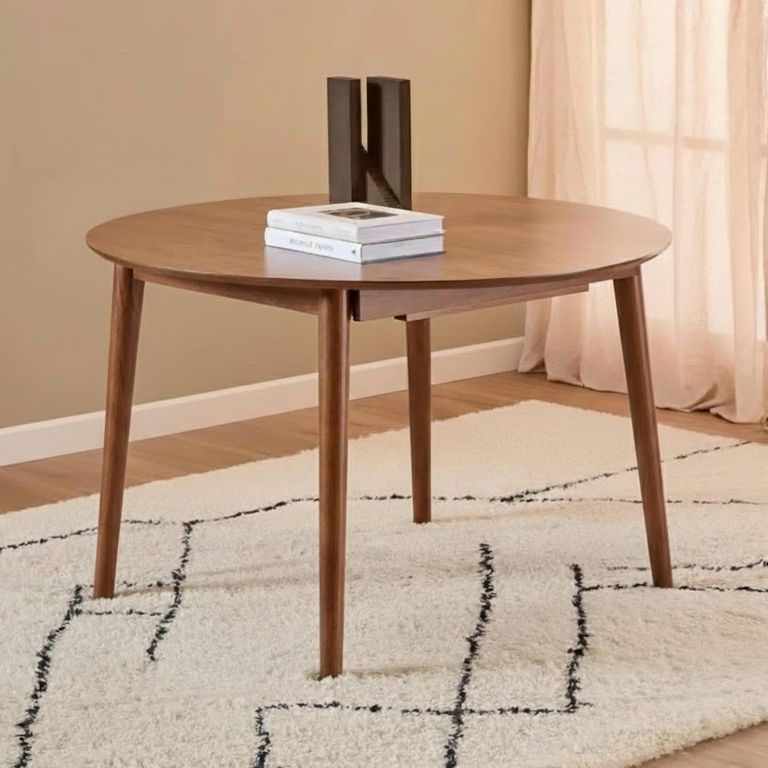 Montreux Round Extending Dining Table - 4-6 Seater - 115cm-154cm - Walnut