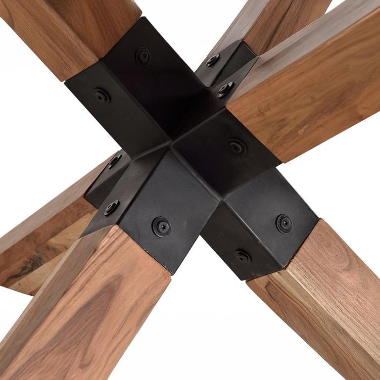 Monza Natural Acacia Wood - 4 Seater Round Dining Table - Sizes Available