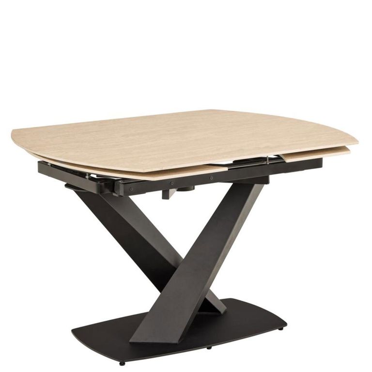 Morella Extending Oval Dining Table - 4-6 Seater - 120cm-180cm - Sand Ceramic