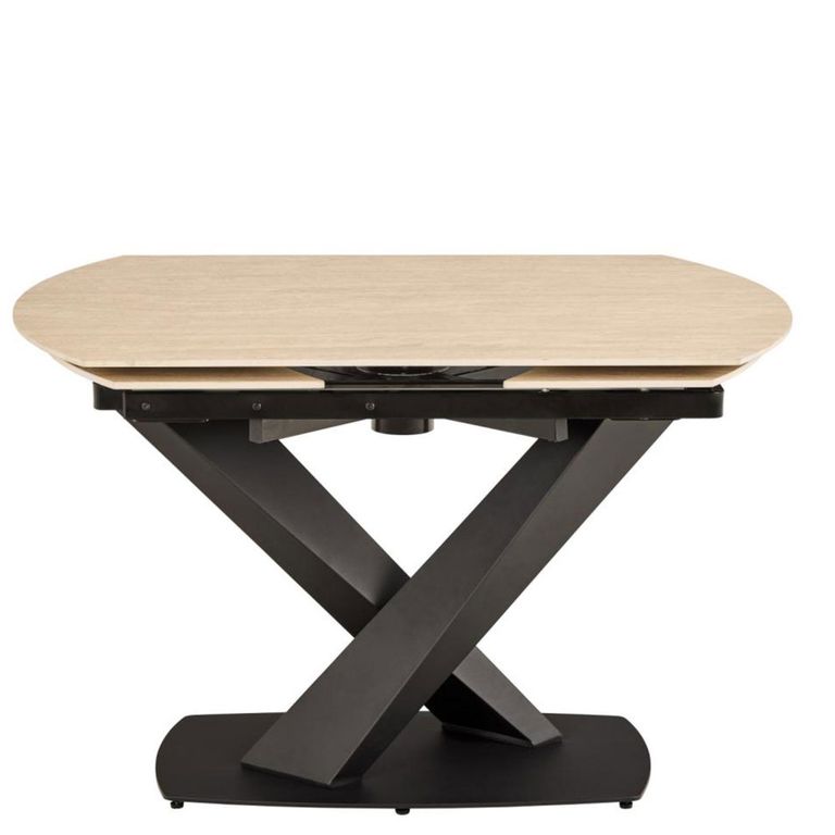 Morella Extending Oval Dining Table - 4-6 Seater - 120cm-180cm - Sand Ceramic