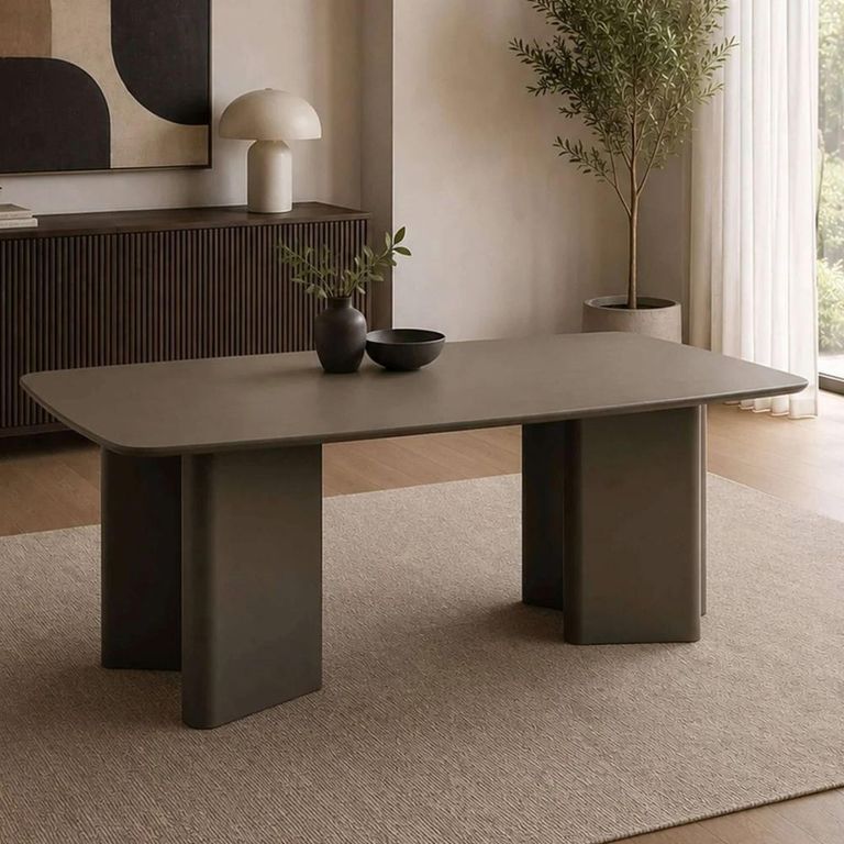 Moro Dining Table - 200cm - 8 Seater - Matt Chocolate Brown - Wood