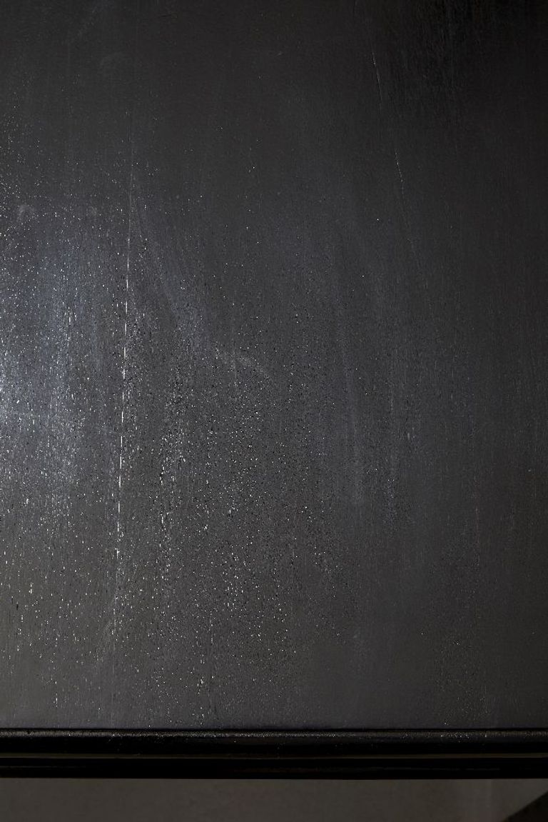 AHR Black Mango Wood Round Drop Leaf Dining Table - 6 Seater