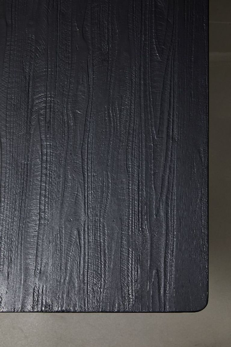 Black and Gold Dining Table - 6 Seater