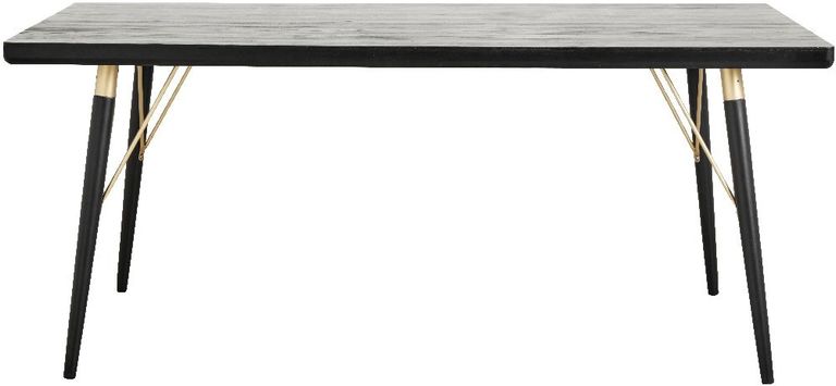 Black and Gold Dining Table - 6 Seater
