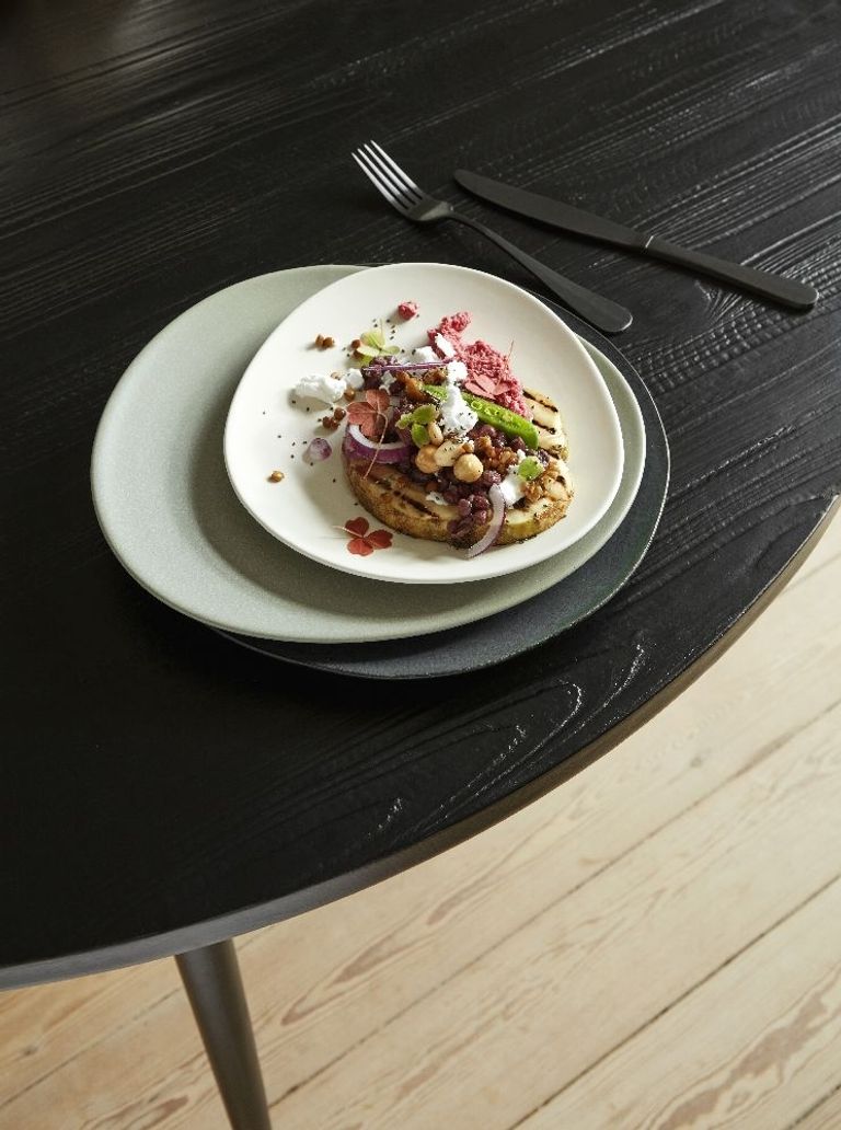 Black and Gold Round Dining Table - 4 Seater