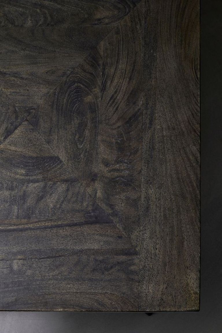 Vintage Wood and Metal Dining Table - 6 Seater