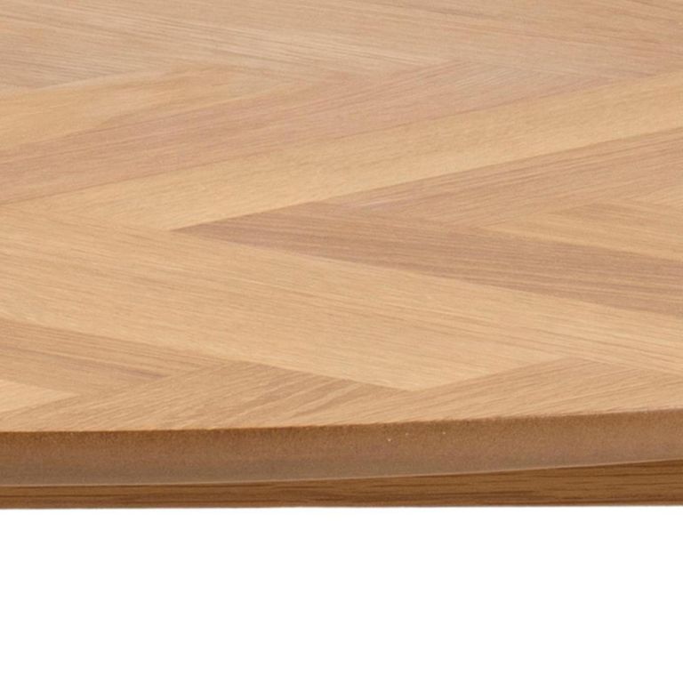 Nagano Round Dining Table - 4 Seater - 120cm - Herringbone Oak Pattern