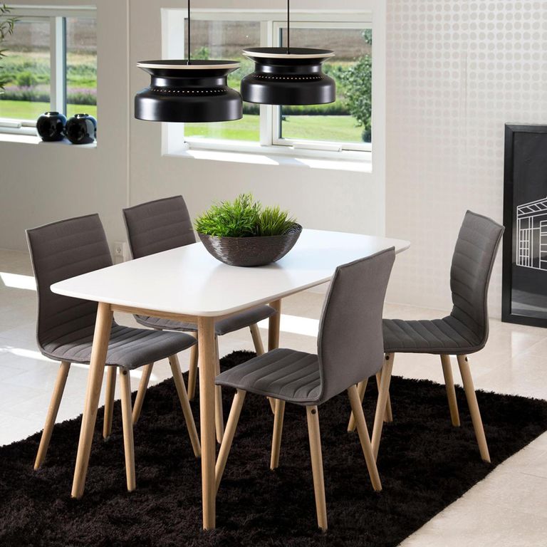 Nagano Dining Table - 6 Seater - 150cm - White and Oak
