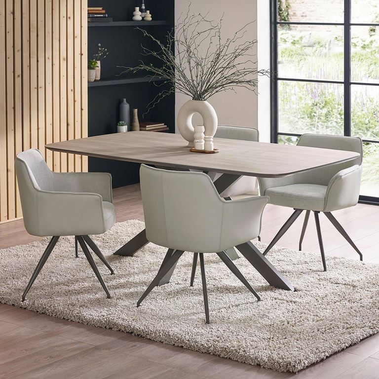 Noah Dining Table - 6 Seater - 180cm - Taupe