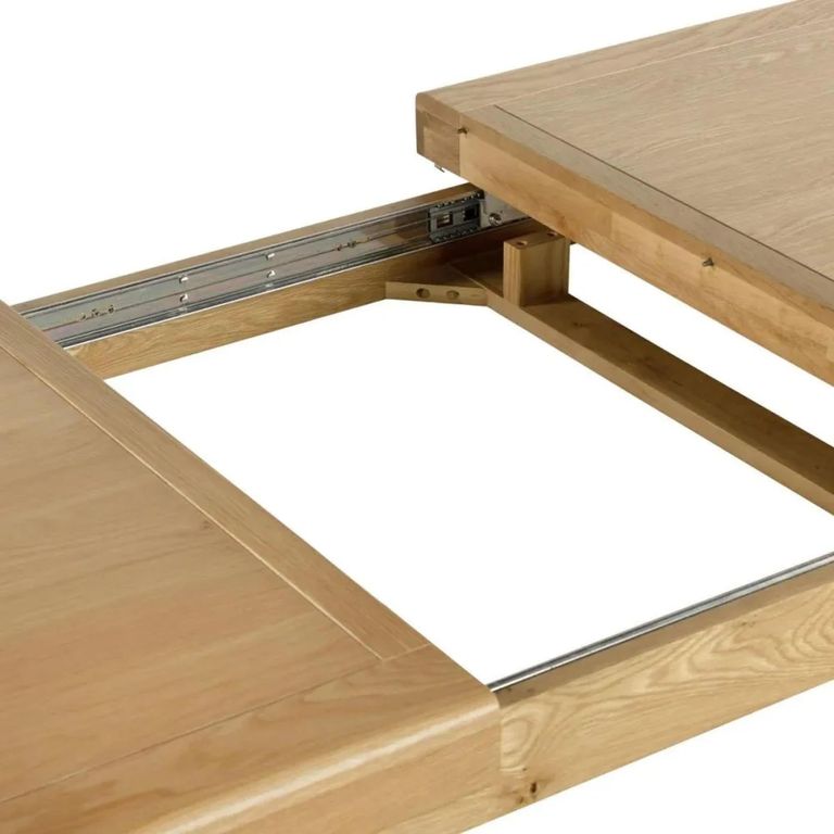 Normandy Extending Dining Table with Cross Leg - 8-10 Seater - 200cm-245cm - Oak