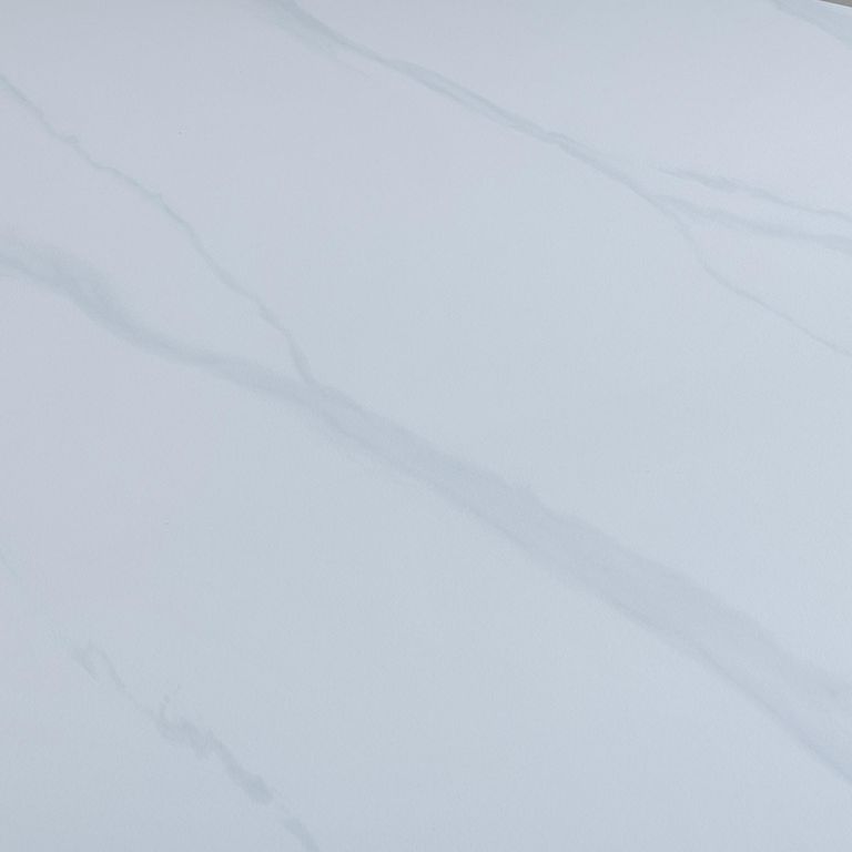 Novara 4 Seater White Ceramic Round Dining Table with Black Star Base - 130cm