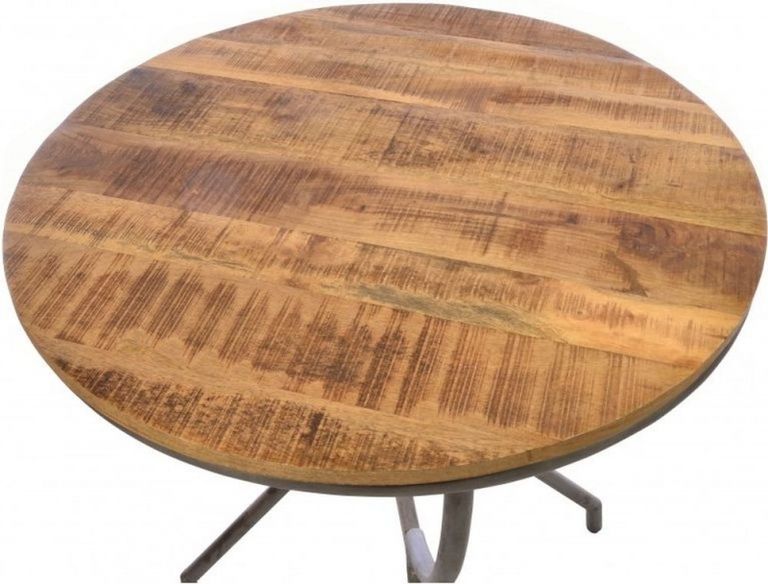 Old Empire Mango Wood Round Dining Table - 2 Seater