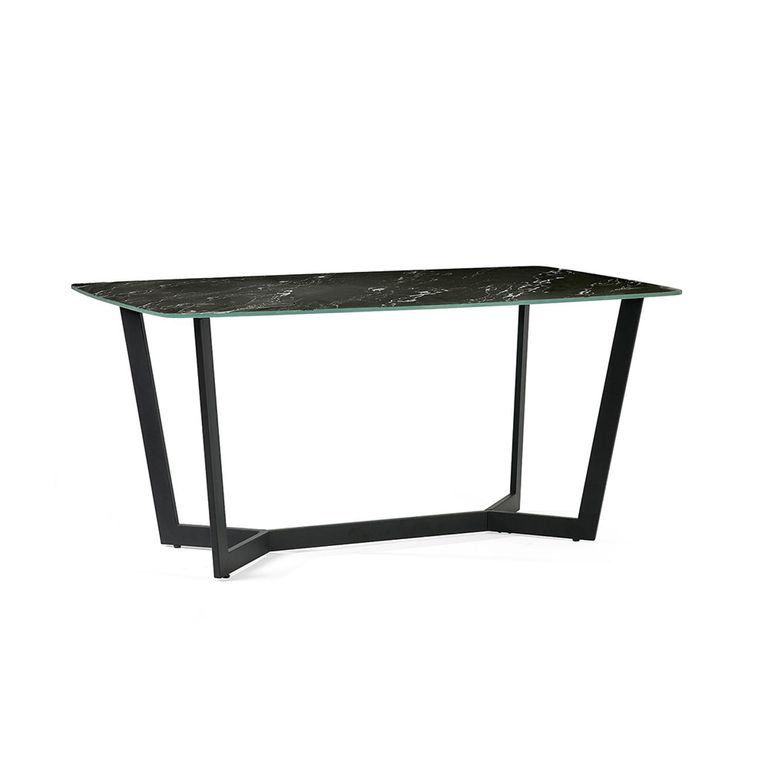 Olympus Dining Table - 6 Seater - Black Marble Effect
