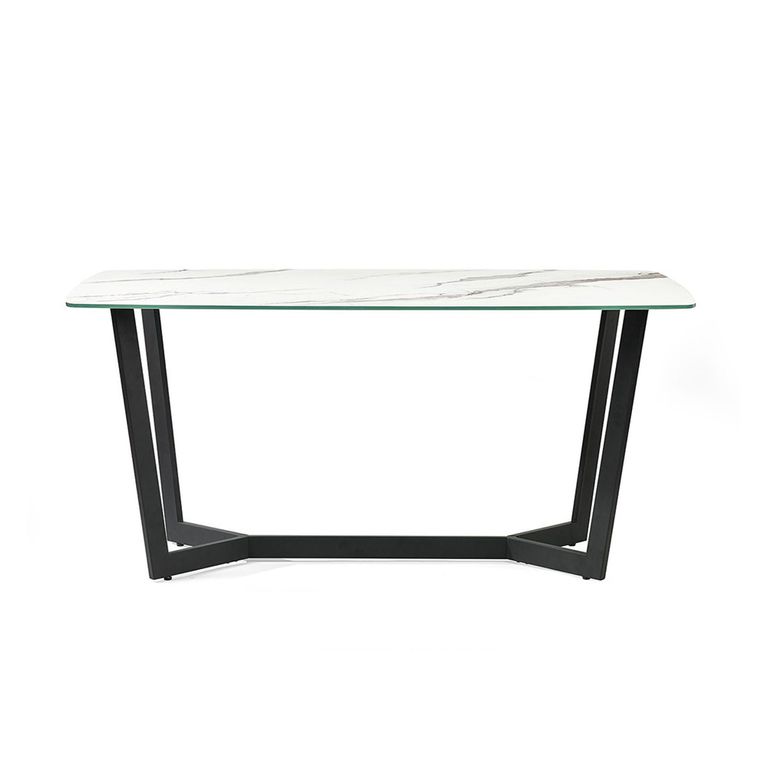 Olympus Dining Table - 6 Seater - White Marble Effect