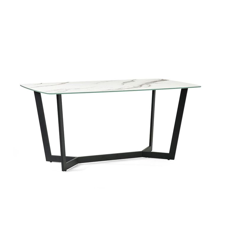 Olympus Dining Table - 6 Seater - White Marble Effect