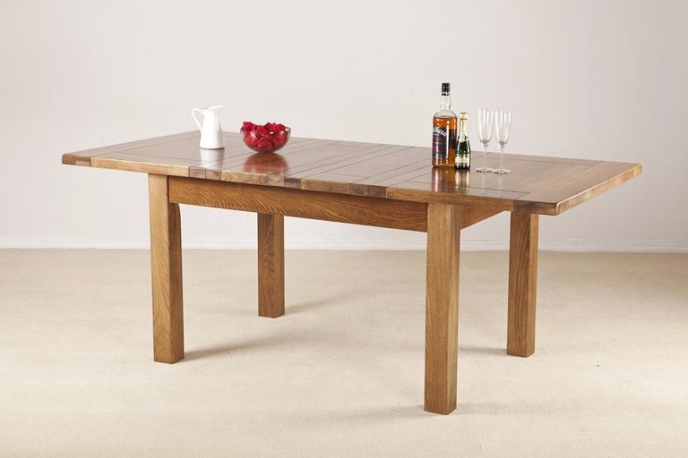 Originals Rustic Oak Medium 4-8 Seater Extending Dining Table - 132cm-198.4cm