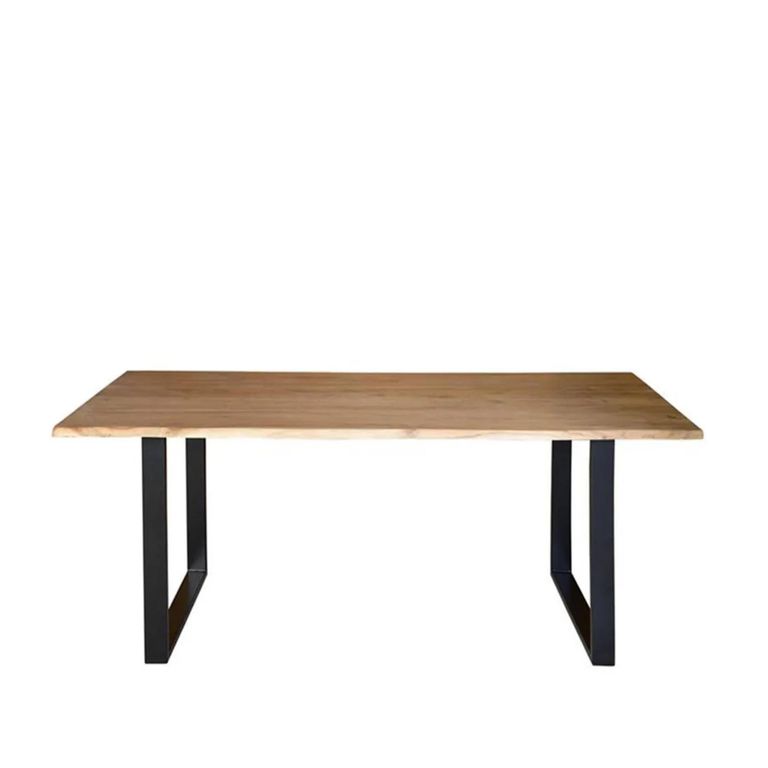 Oristano Dining Table - Acacia Wood and Iron - 6 Seater - Sizes Available