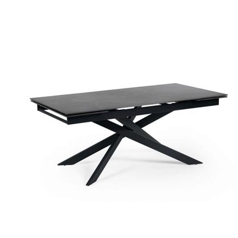 Osaka Extending Dining Table - 6-10 Seater - 160cm-260cm - Black Ceramic