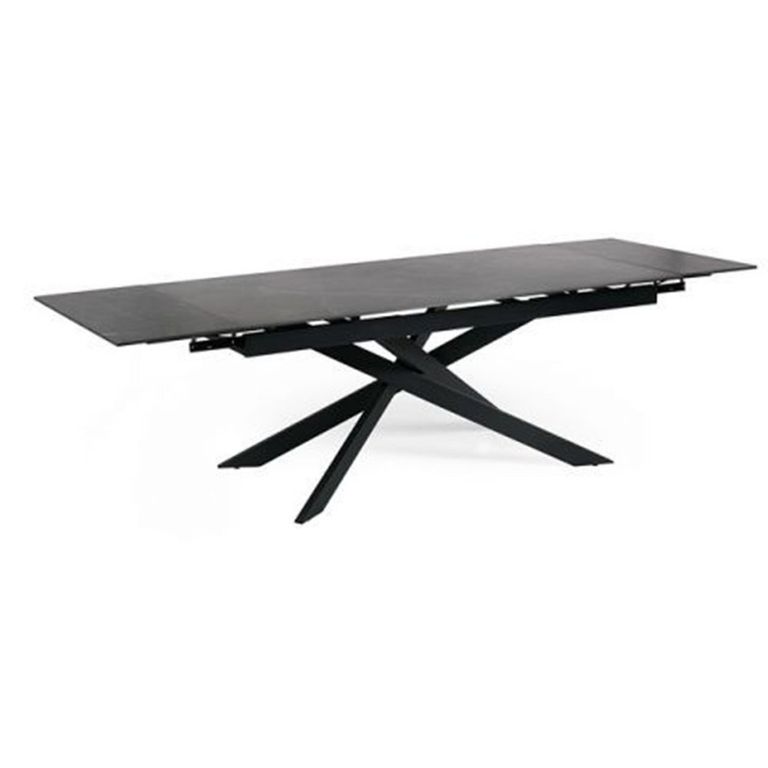 Osaka Extending Dining Table - 6-10 Seater - 160cm-260cm - Black Ceramic