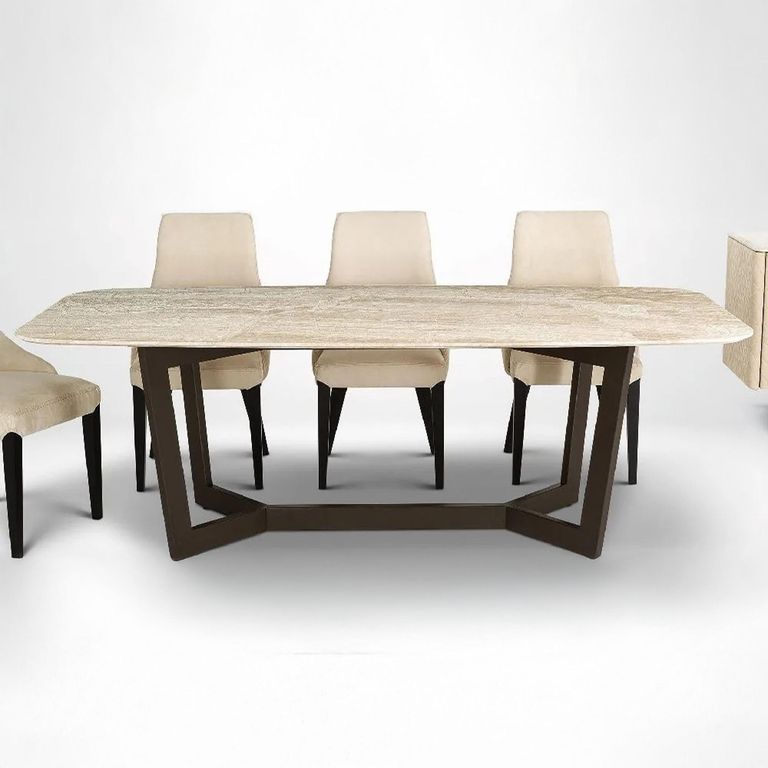 Oscar Dining Table - Marble with Metal Pedestal Base - Variation Available