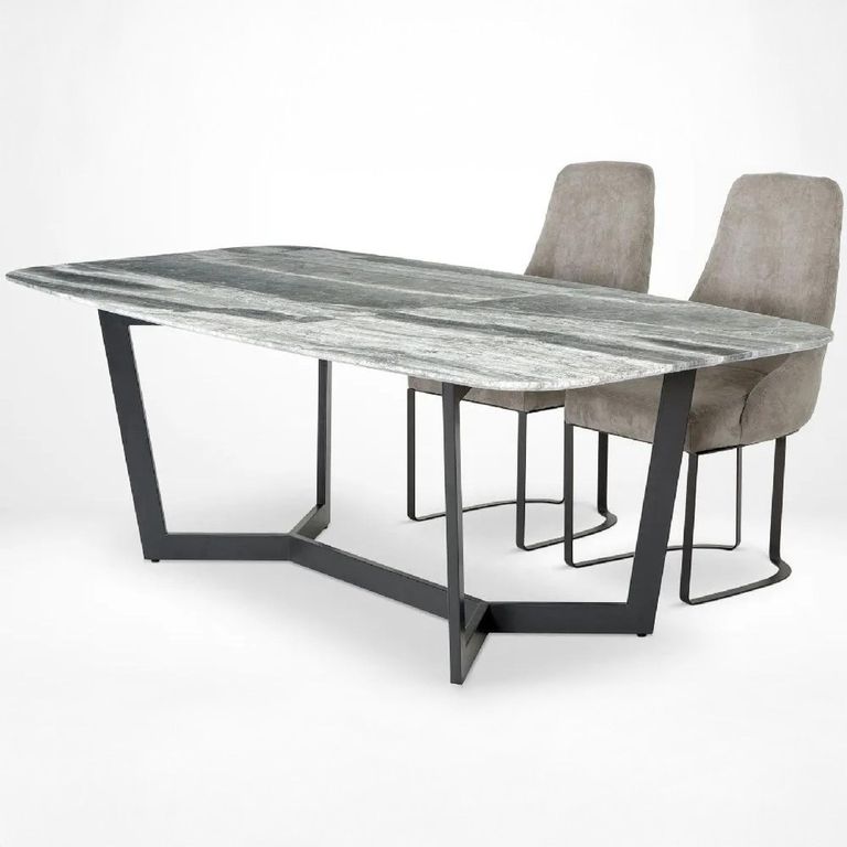 Oscar Dining Table - Marble with Metal Pedestal Base - Variation Available