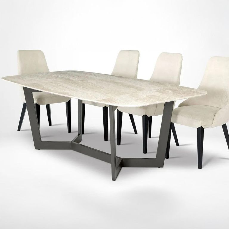 Oscar Dining Table - Marble with Metal Pedestal Base - Variation Available