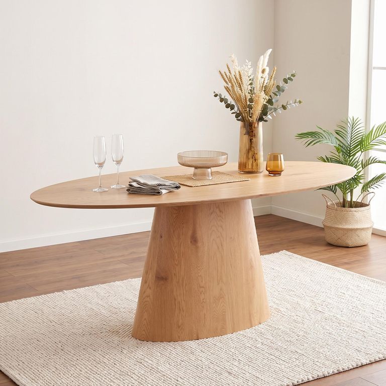 Palma Oval Dining Table - 6 Seater - 180cm - Oak