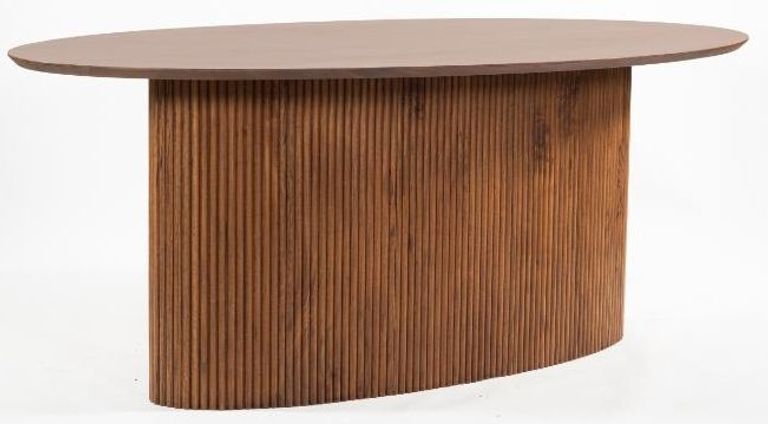Panama Acacia Wood Dining Table - Oval - 8 Seater - 200cm