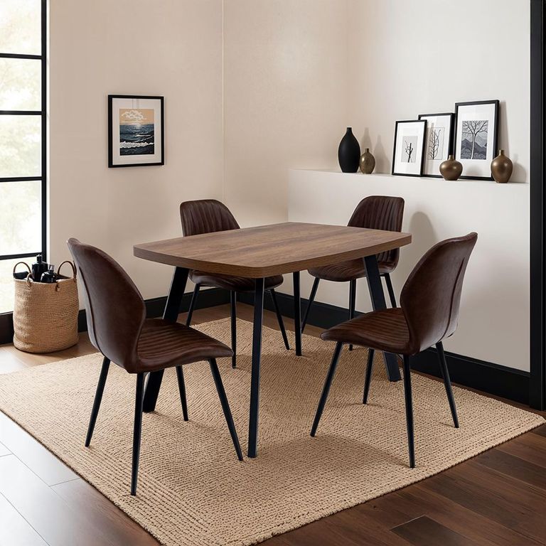 Panama Dark Oak 4 Seater Dining Table - 120cm