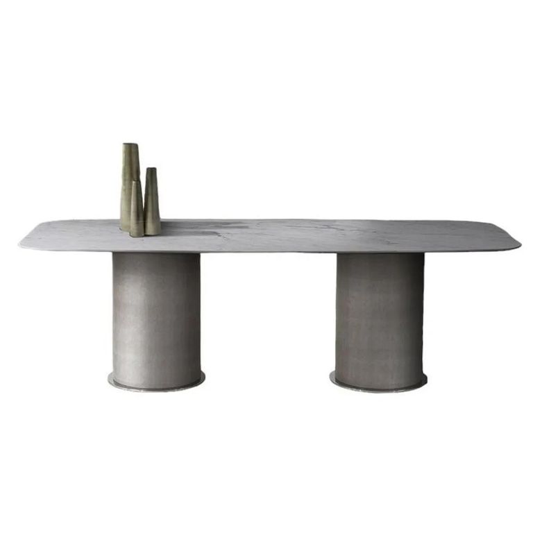 Prestige Dining Table - Marble with Pedestal Base - Variation Available