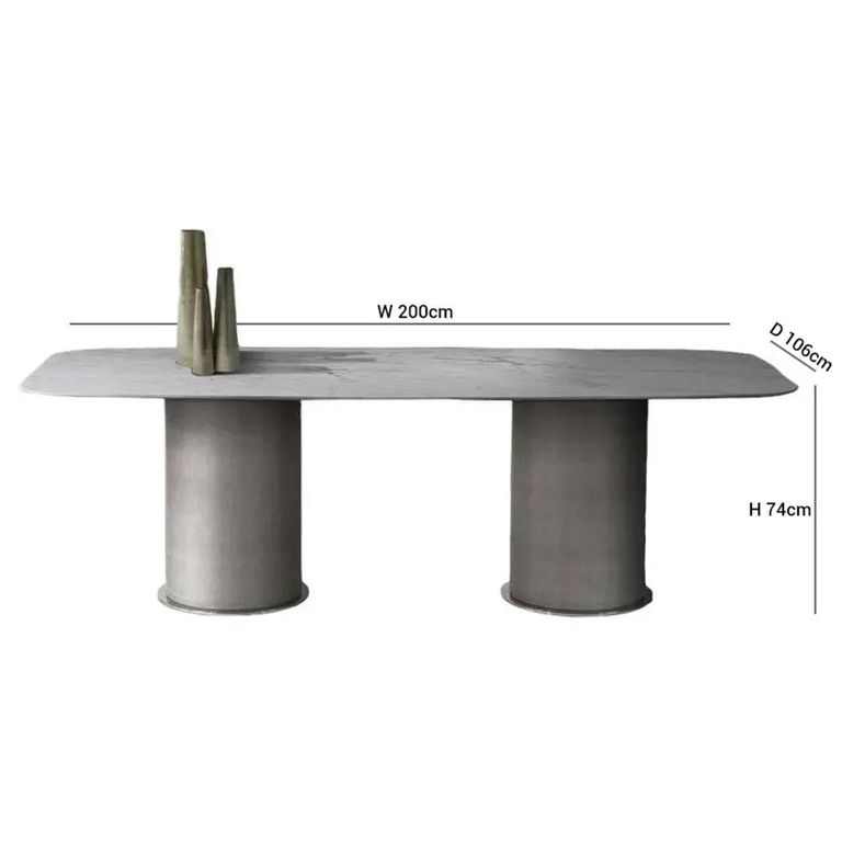 Prestige Dining Table - Marble with Pedestal Base - Variation Available