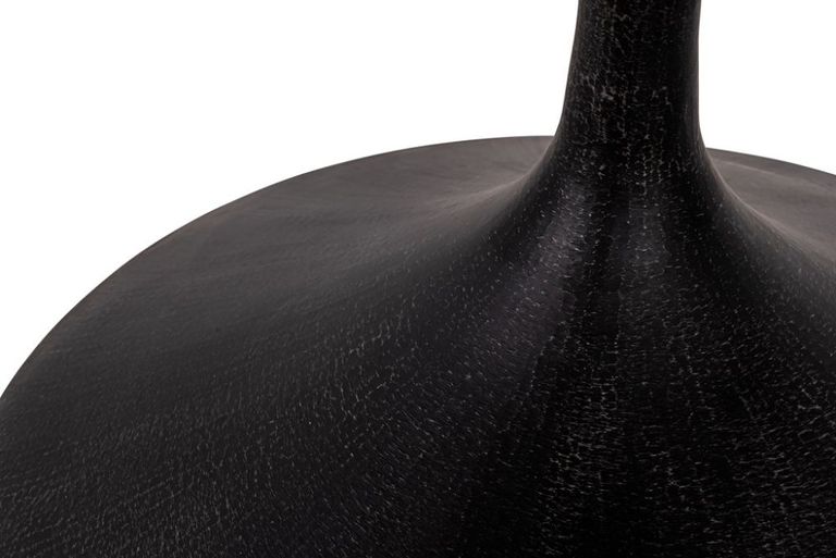 Revival Reclaimed Pine and Black Metal Flute Base Round Dining Table - 4 Seater