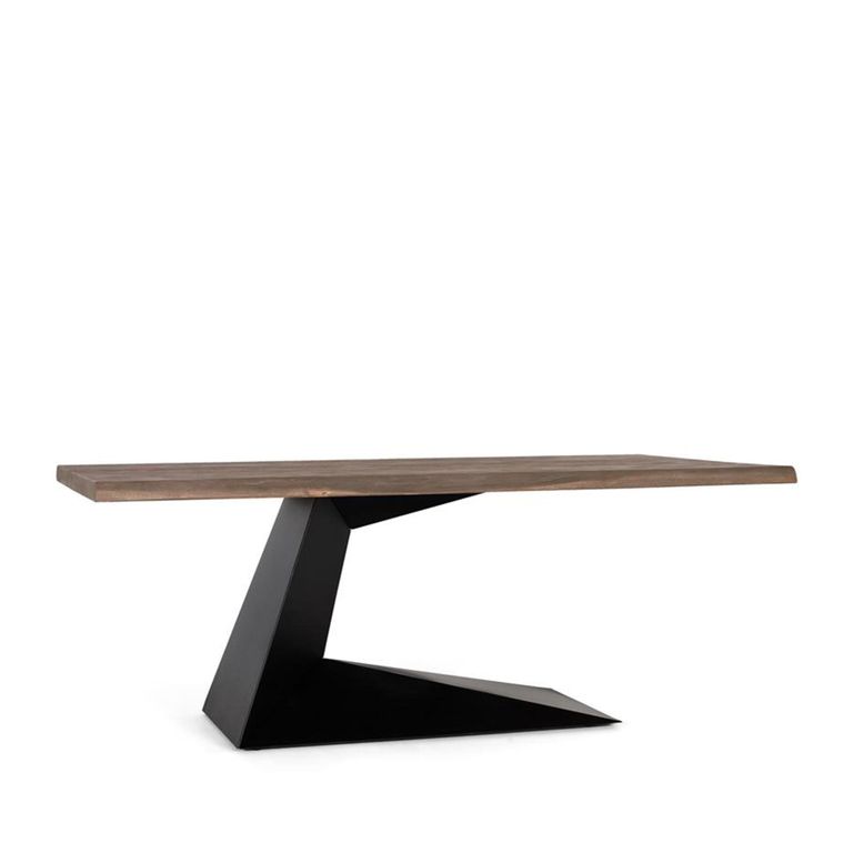 Rieti Dining Table - Industrial Style - Acacia Wood - 8 Seater - 200cm - Pedestal