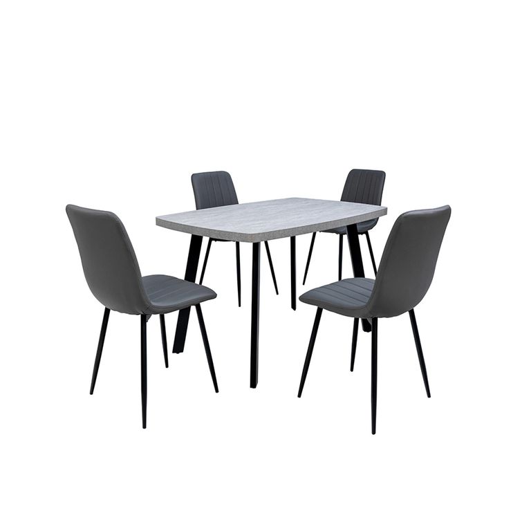 Rimini Grey Melamine 4 Seater Dining Table - 120cm