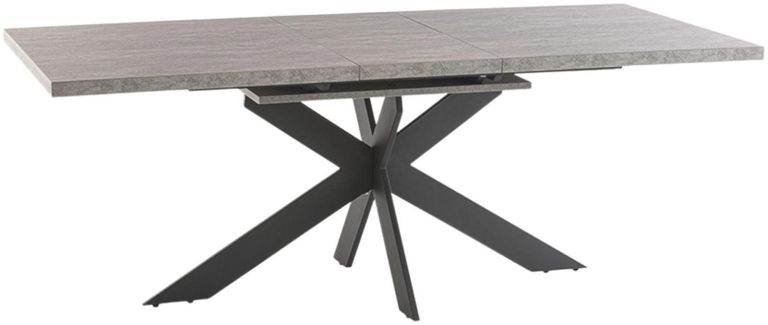 Rimini Rhine Light Grey 6-8 Seater Extending Dining Table with Spider Legs - 160cm-200cm