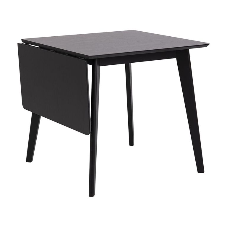 Roxby Drop Leaf Dining Table - 2-4 Seater - 80cm-120cm - Black