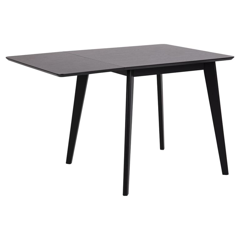 Roxby Drop Leaf Dining Table - 2-4 Seater - 80cm-120cm - Black