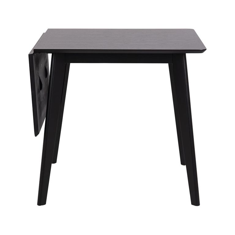 Roxby Drop Leaf Dining Table - 2-4 Seater - 80cm-120cm - Black