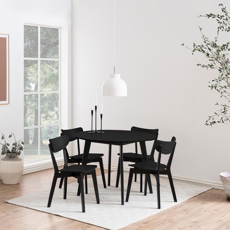 Roxby Round Dining Table - 2 Seater - 105cm - Black