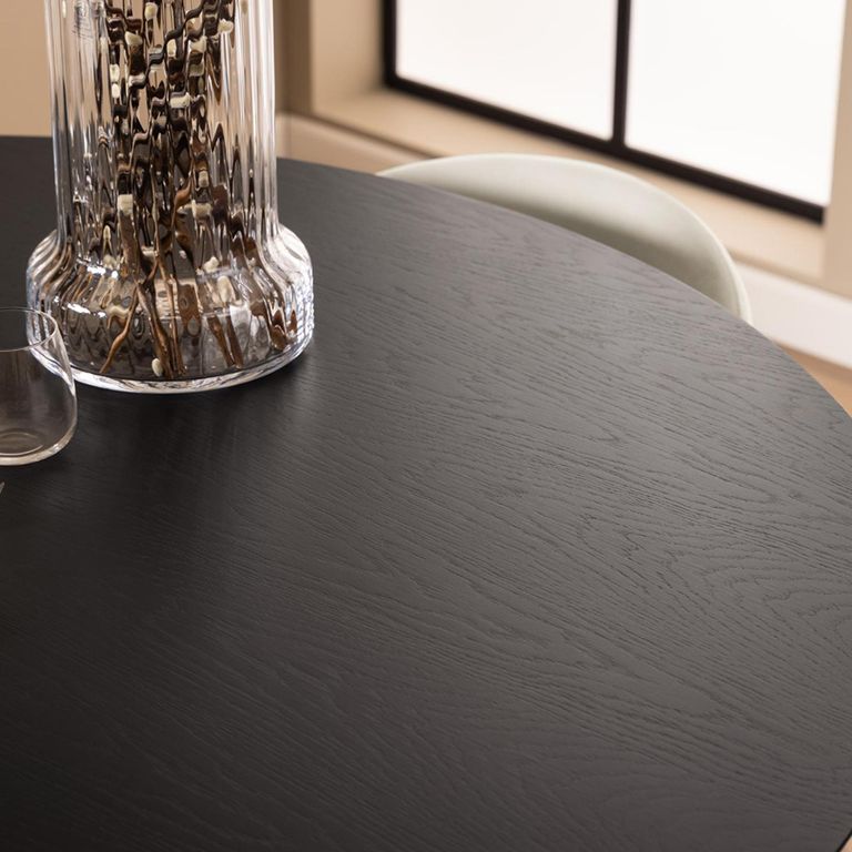 Roxby Round Dining Table - 6 Seater - 140cm - Black