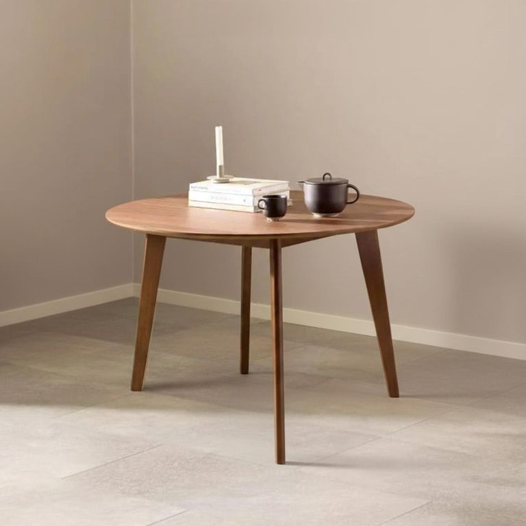 Roxby Round Dining Table - 2 Seater - 105cm - Walnut