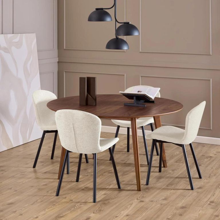 Roxby Round Dining Table - 6 Seater - 140cm - Walnut
