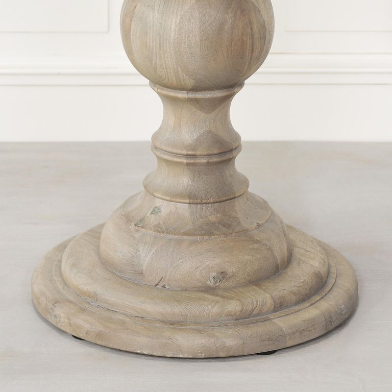 Rustic Mango Wood Pedestal Dining Table - Round - 4 Seater - 120cm