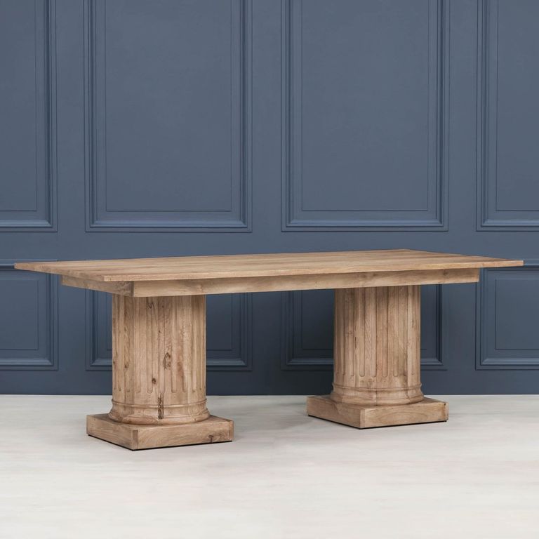 Rustic Mango Wood Dining Table - 8 Seater - 220cm