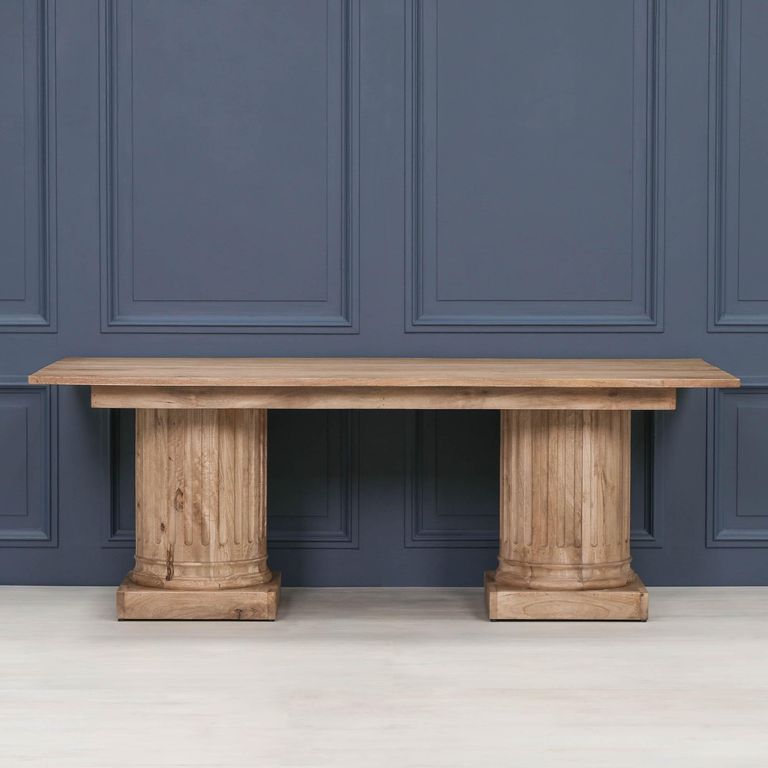 Rustic Mango Wood Dining Table - 8 Seater - 220cm