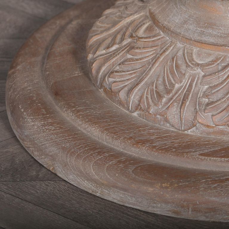 Rustic Reclaimed Wood Pedestal Dining Table - Round - 4 Seater - 120cm