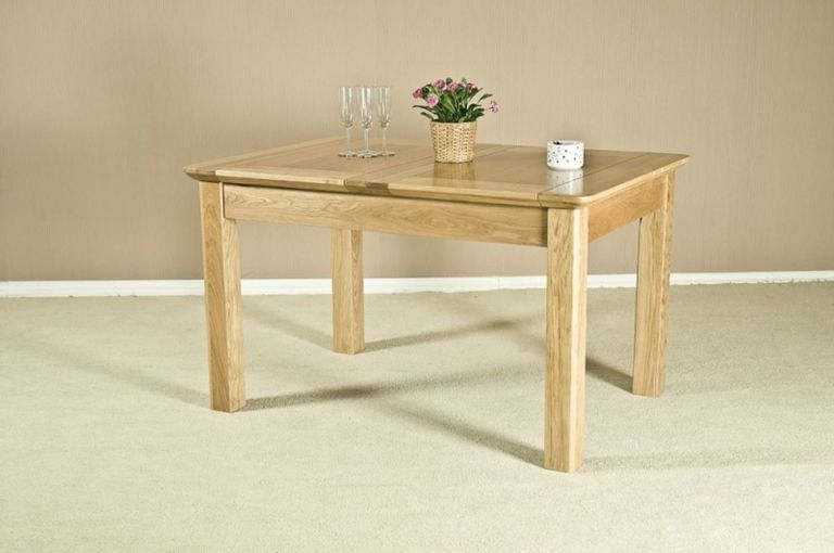 Shaker Oak 4-8 Seater Extending Dining Table - 132cm-198.4cm